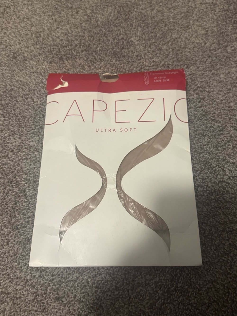 Capezio Matte Semi-Opaque Tights - White and Red Packaging